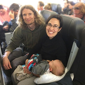 fergusson family on airplane